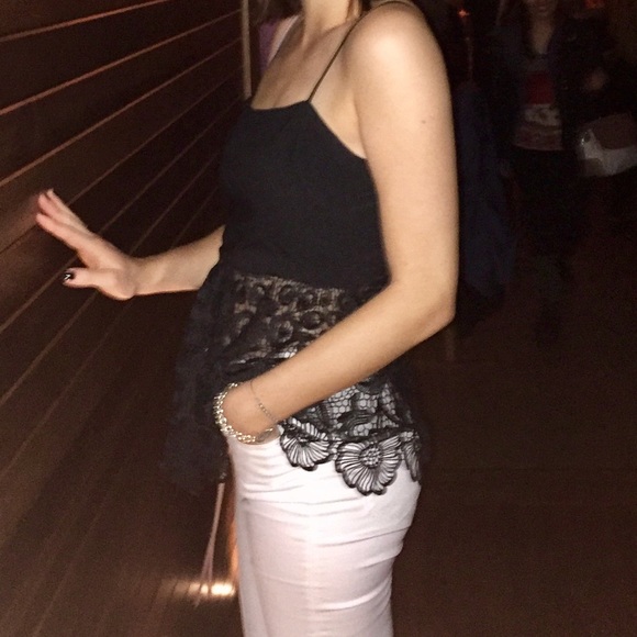 Lace peplum tank - black - S - Picture 5 of 5